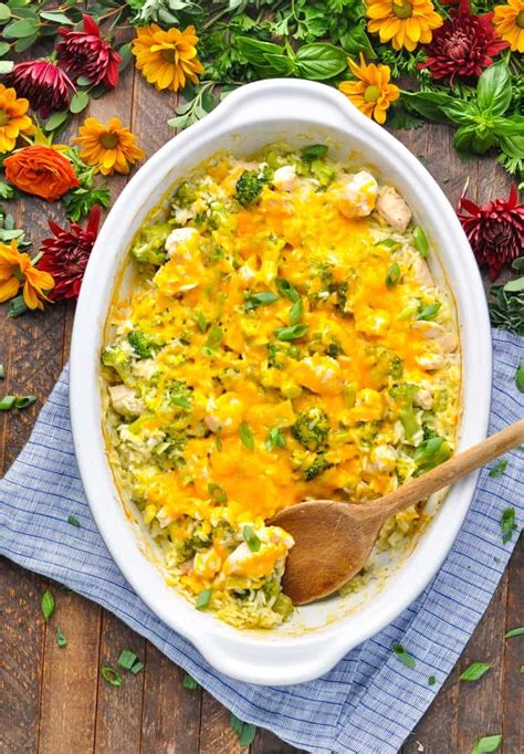 dump and bake chicken broccoli rice casserole.